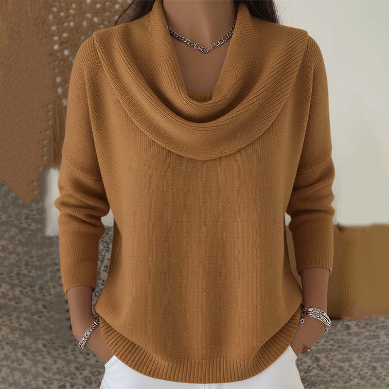 Elena | Sweter z golfem typu „cowl”