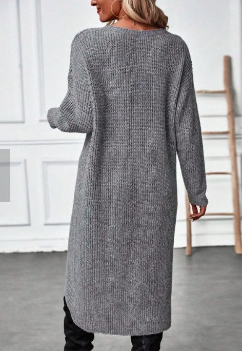 Leona | Dzianinowa sukienka maxi typu sweter