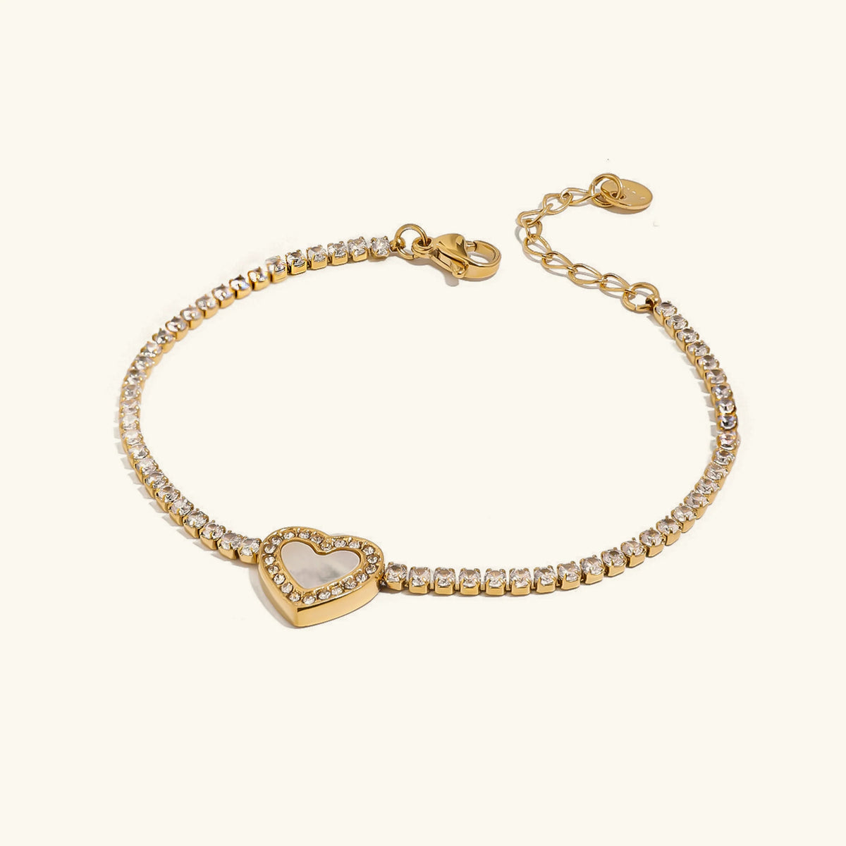 Bransoletka tenisowa Cameron Diamond Heart
