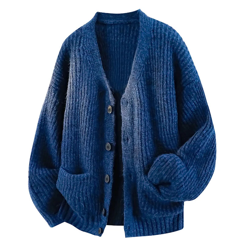 Rozpinany sweter z dekoltem w serek