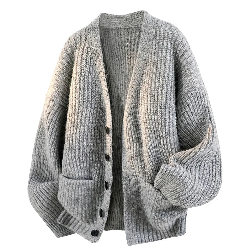 Rozpinany sweter z dekoltem w serek