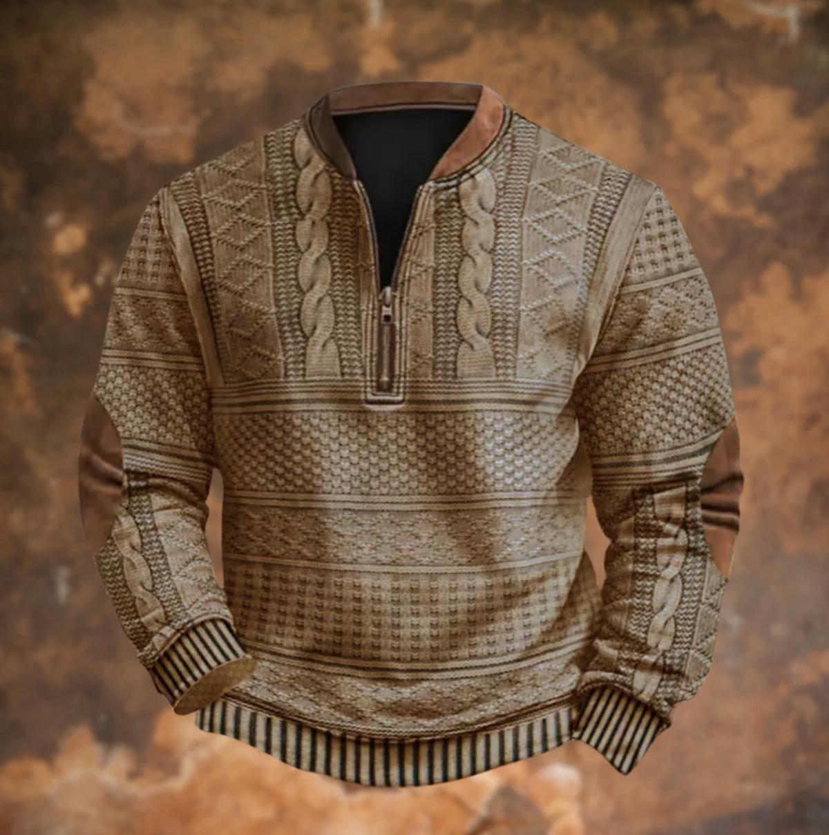 Derek | Sweter rozpinany w stylu retro