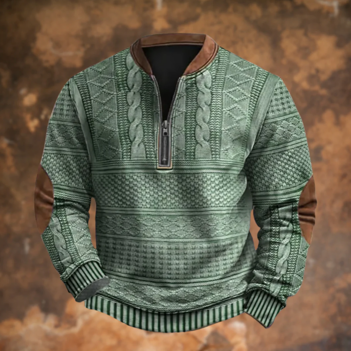 Derek | Sweter rozpinany w stylu retro