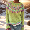 Calliope | Sweter z dzianiny Comfort z motywem Fair Isle