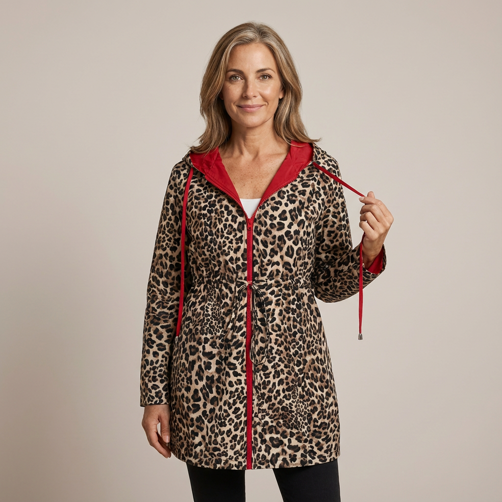 Dwustronny płaszcz z kapturem