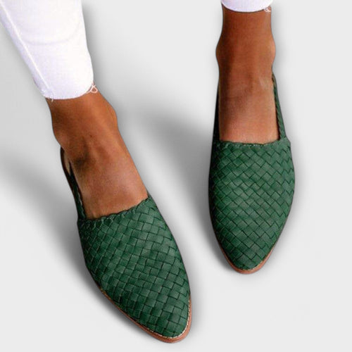 Aurora | Plecione czółenka typu slingback