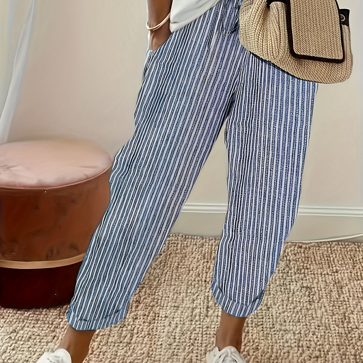 Aaliyah | Striped Casual Trousers