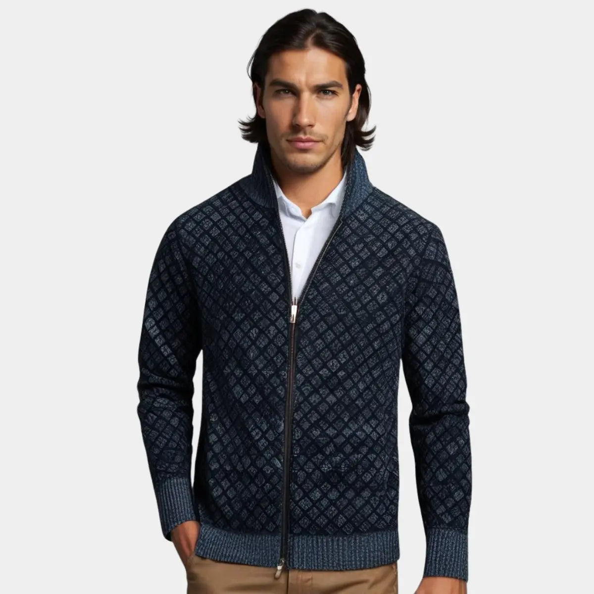 Martin – Rozpinany sweter z dzianiny