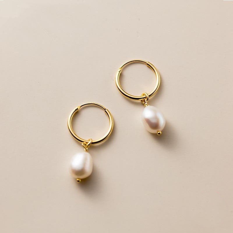 The Classic Pearl Hoop Earrings