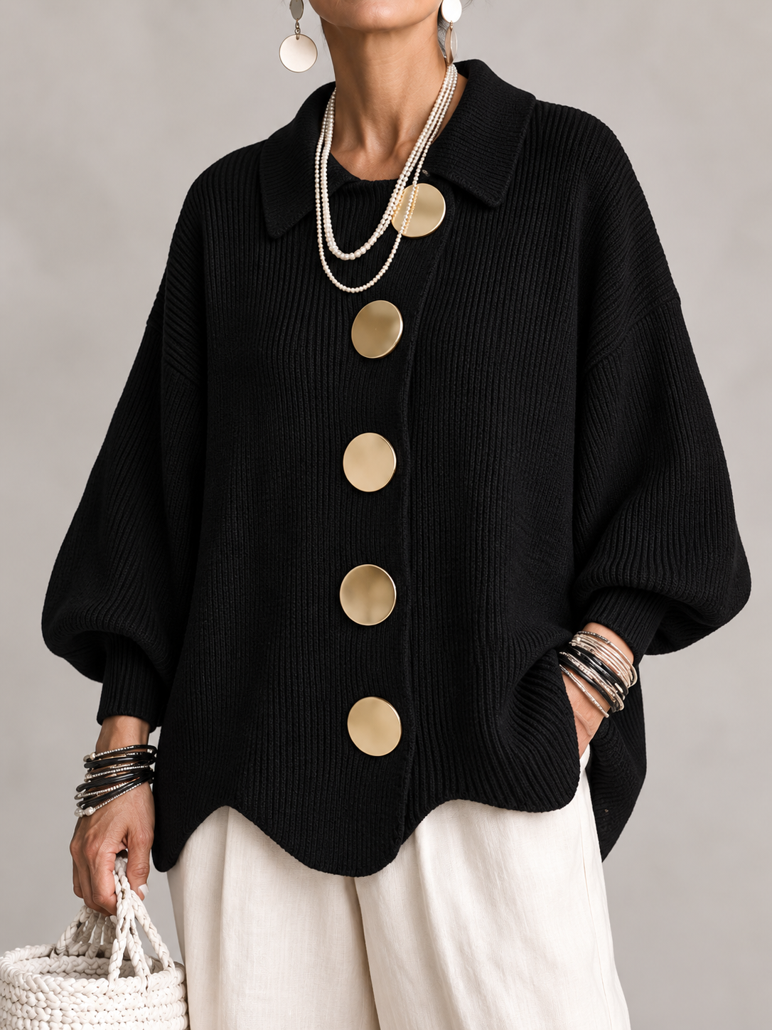 Angela| Kardigan w stylu relaxed chic