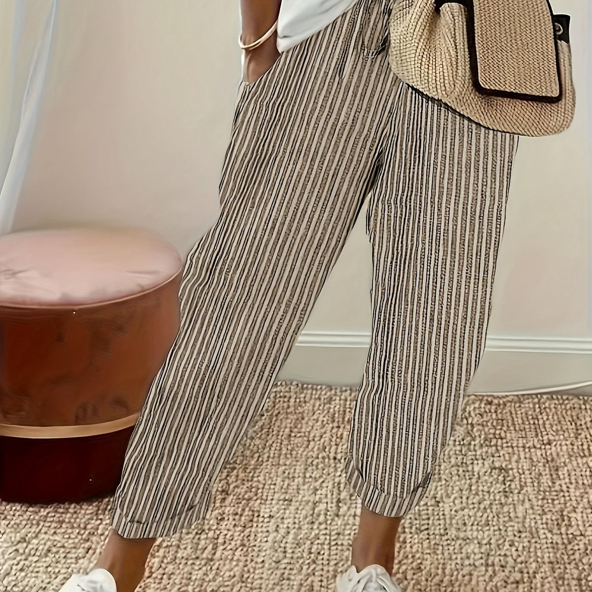 Aaliyah | Striped Casual Trousers
