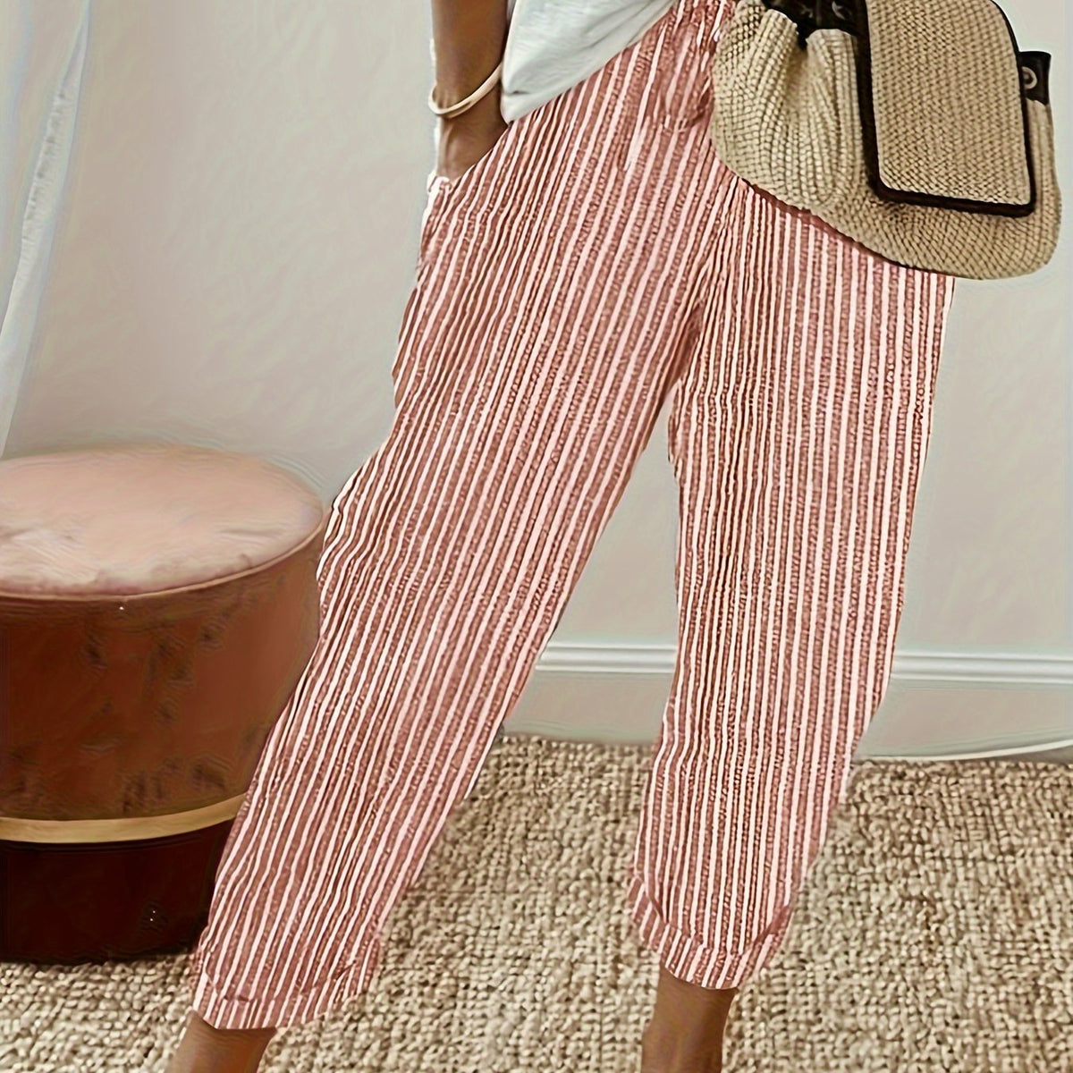 Aaliyah | Striped Casual Trousers