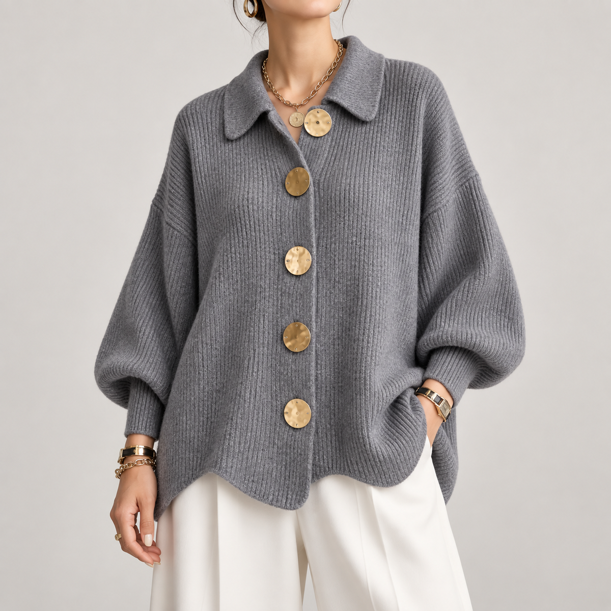 Angela| Kardigan w stylu relaxed chic