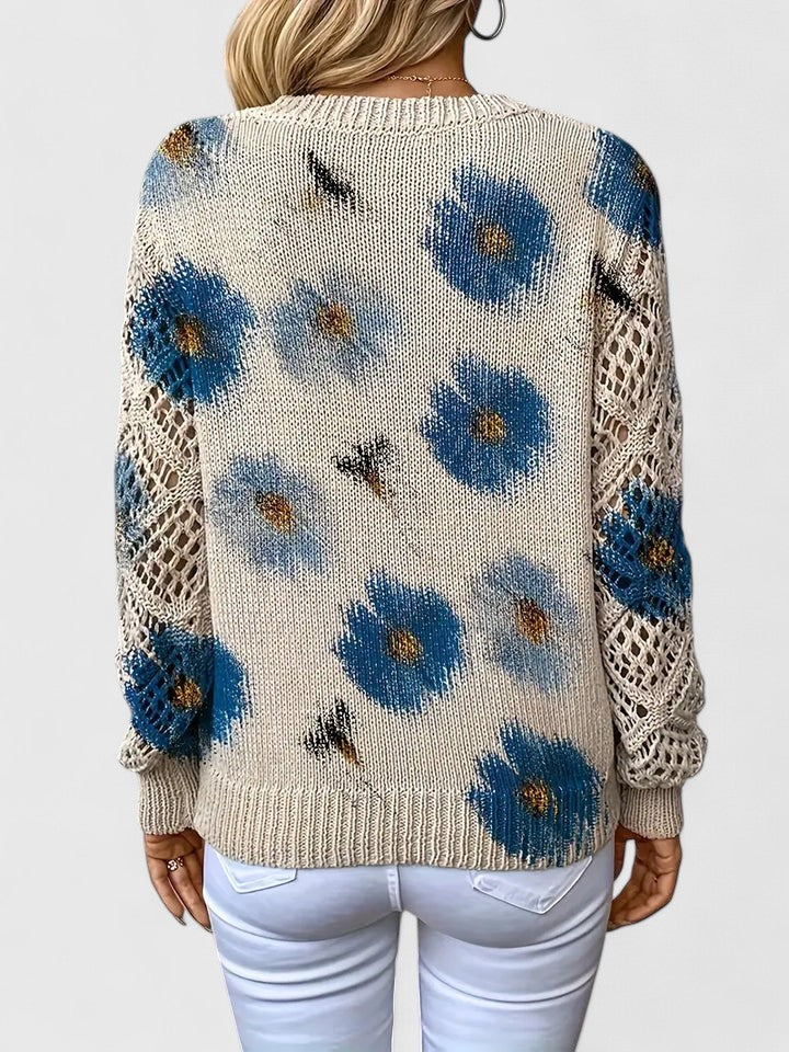 Aurelia – Elegancki sweter w kwiaty