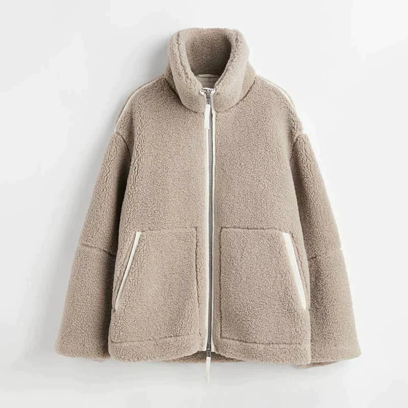 Jacky – Damska kurtka typu teddy oversize