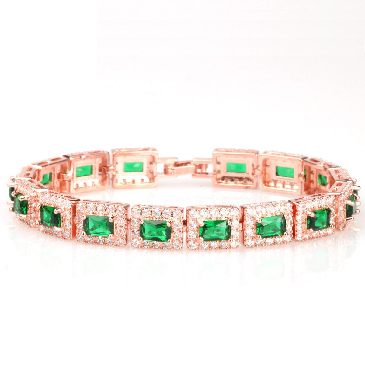 Emerald Green Statement Gold Bracelet