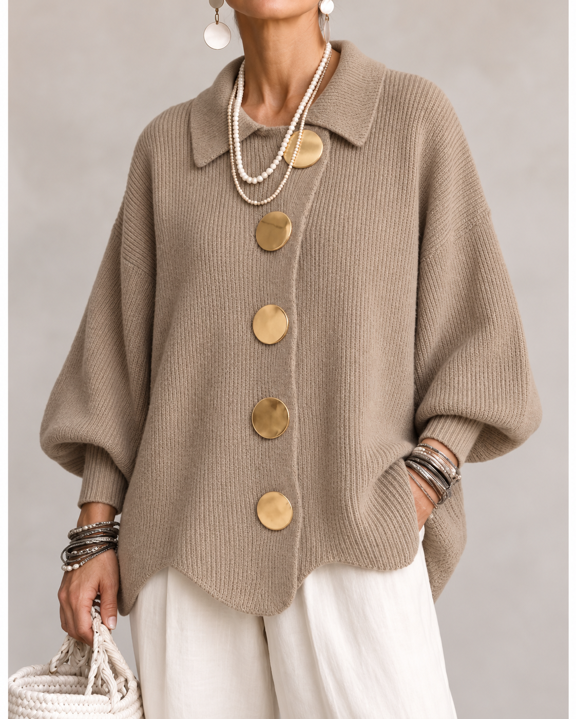 Angela| Kardigan w stylu relaxed chic