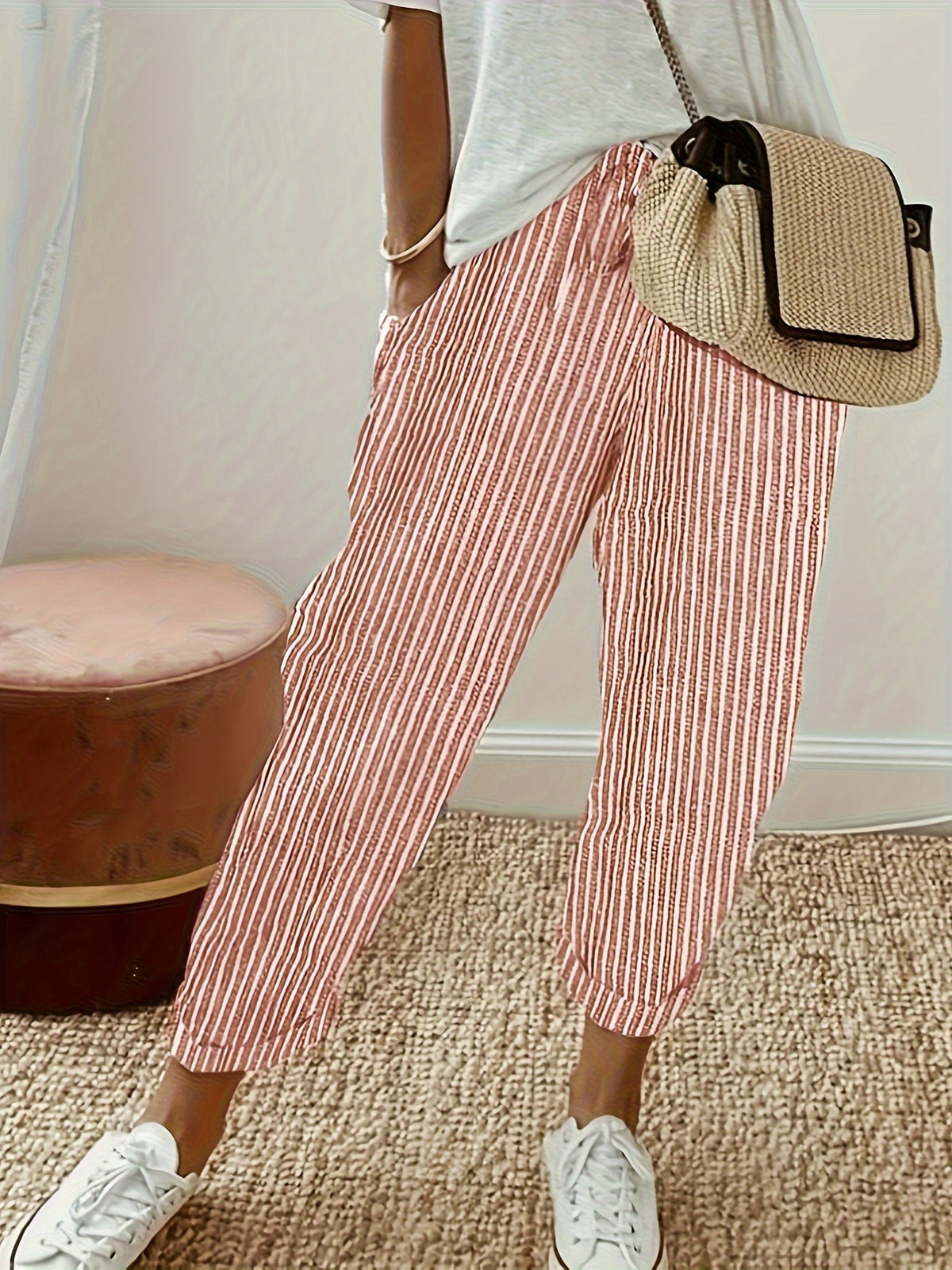 Aaliyah | Striped Casual Trousers