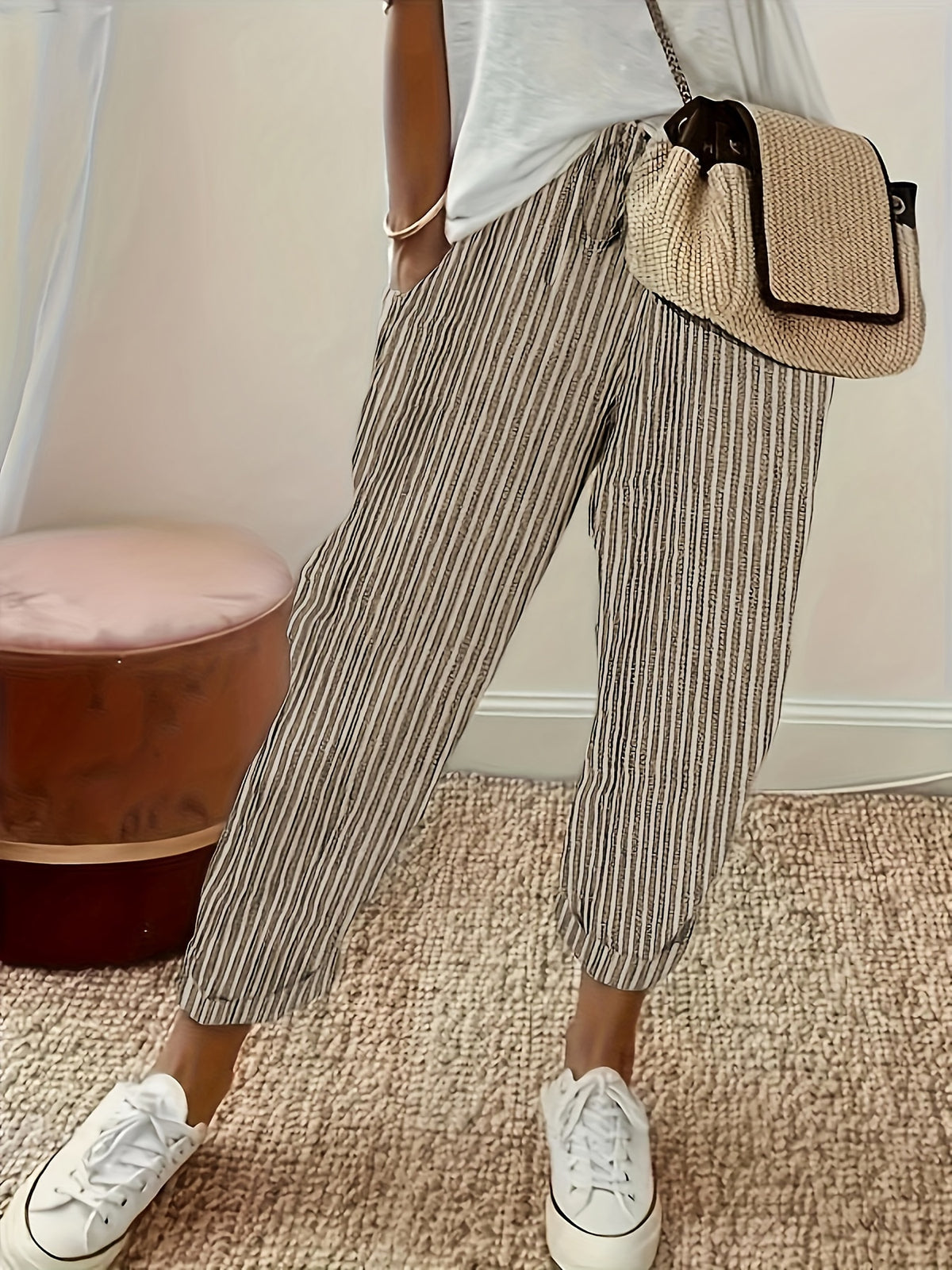 Aaliyah | Striped Casual Trousers