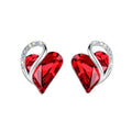 Infinity Heart Ruby Earrings