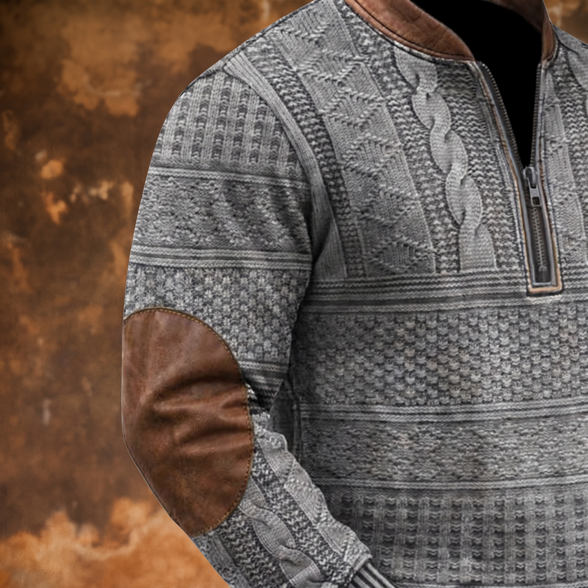 Derek | Sweter rozpinany w stylu retro