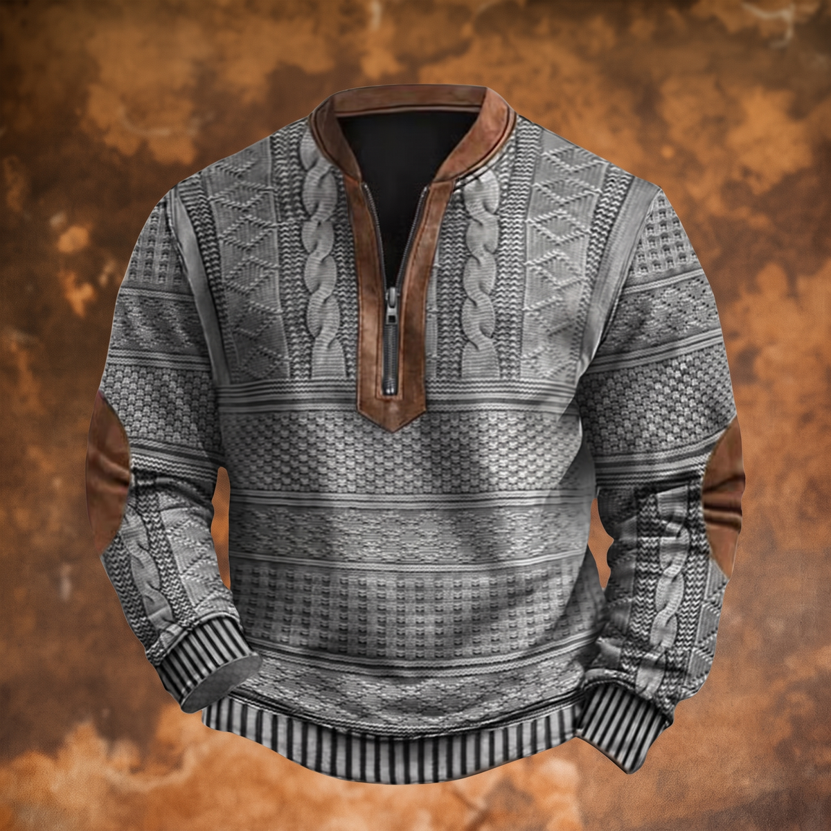 Derek | Sweter rozpinany w stylu retro