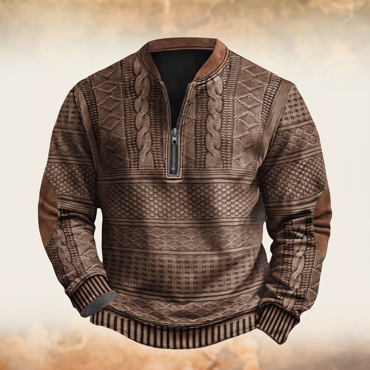Derek | Retro Zip-Up Sweater
