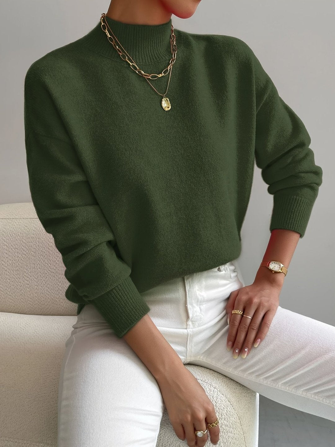 Claire | Sweter z półgolfem