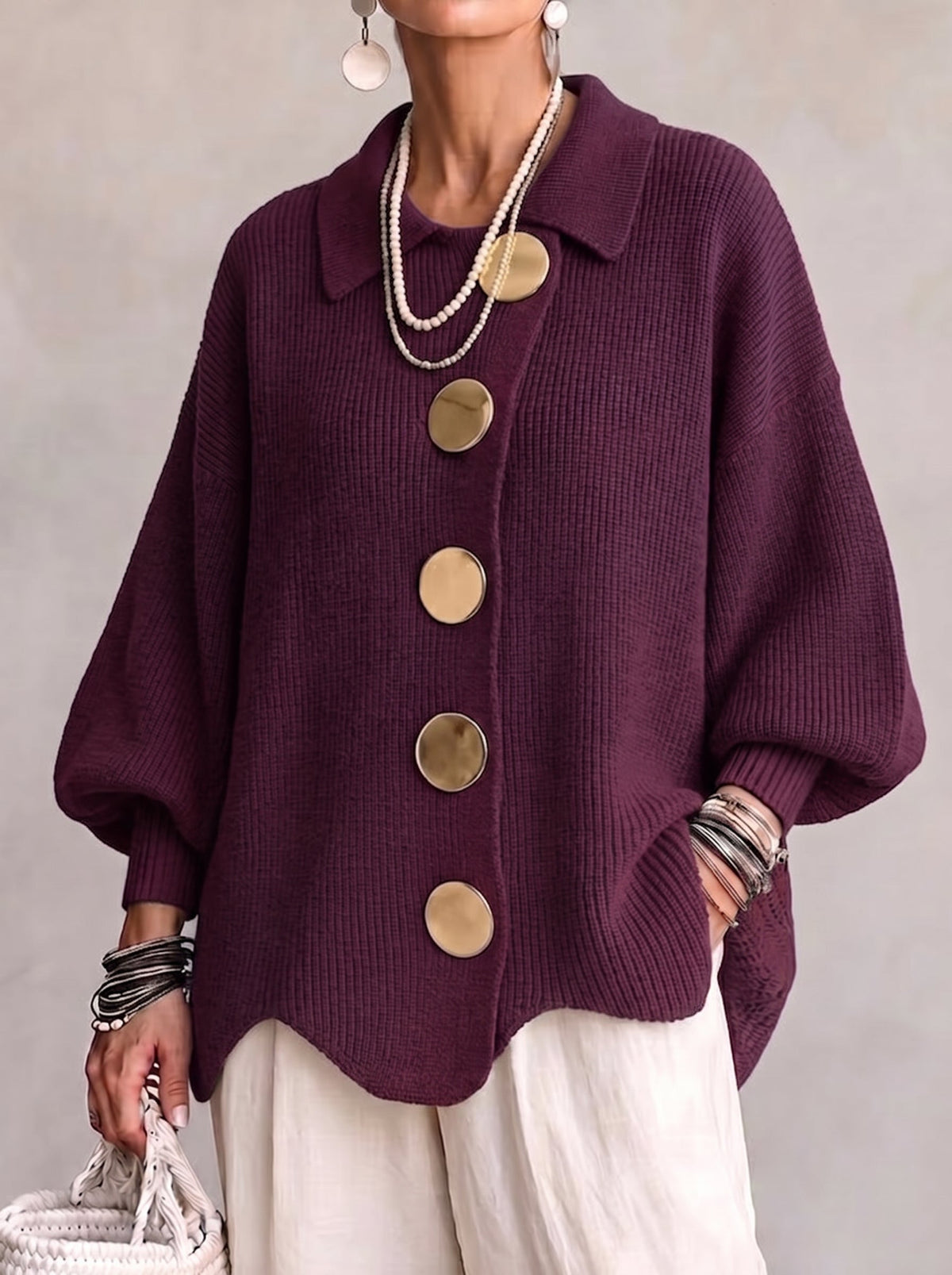 Angela| Kardigan w stylu relaxed chic