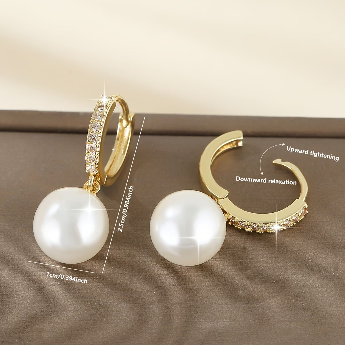 The Geometric Pearl Drop Earrings